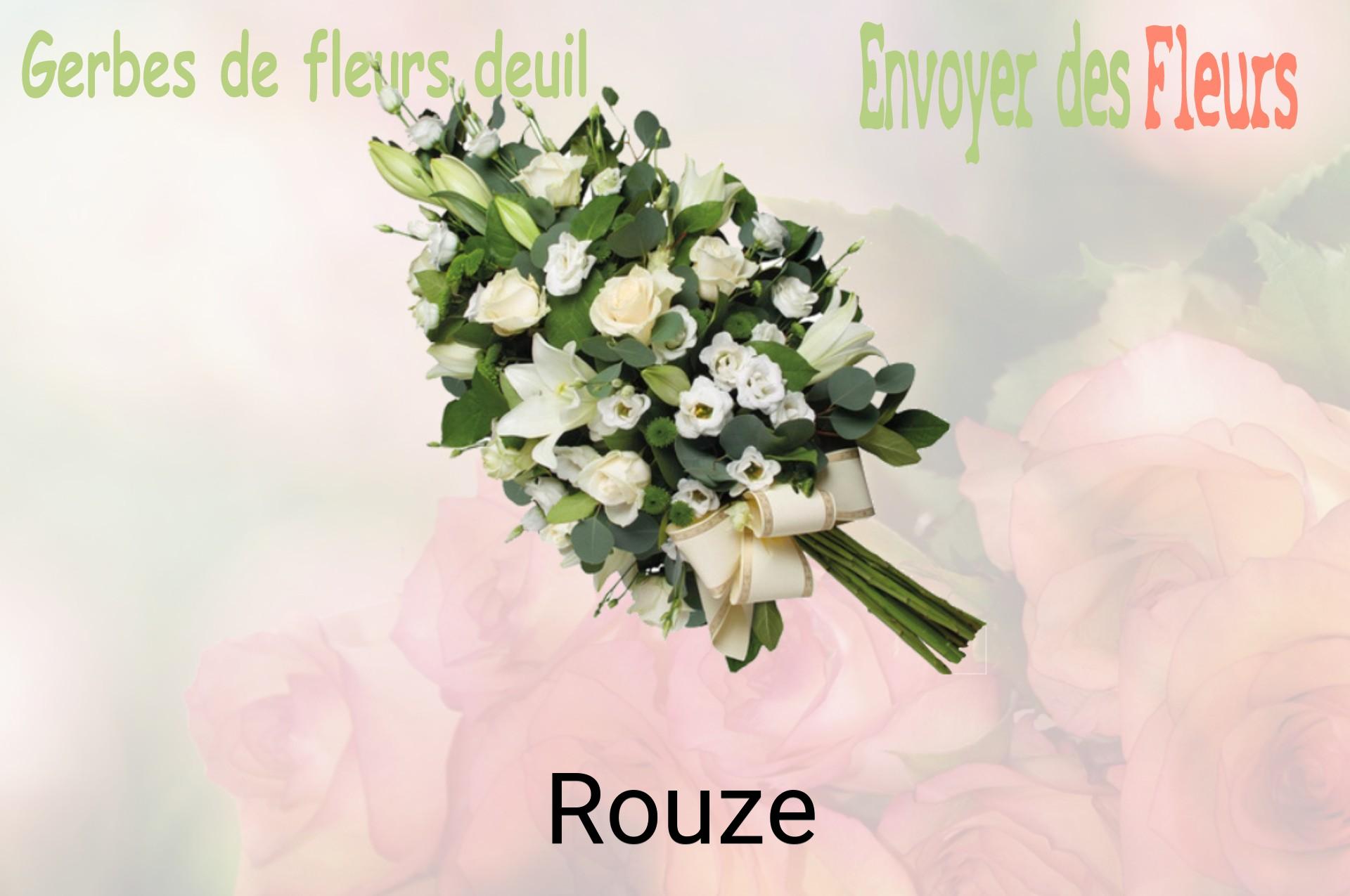 Gerbe de fleurs de deuil livrée à Rouze